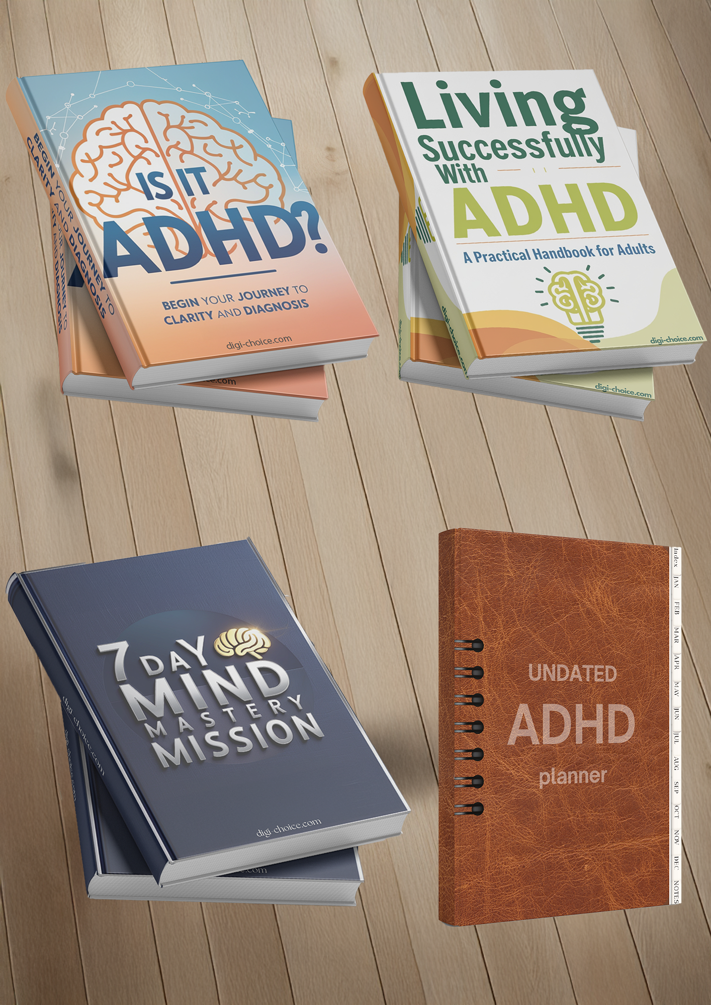 ADHD Success Bundle: 4 Essential E-Books for Adults on the ADHD Journey