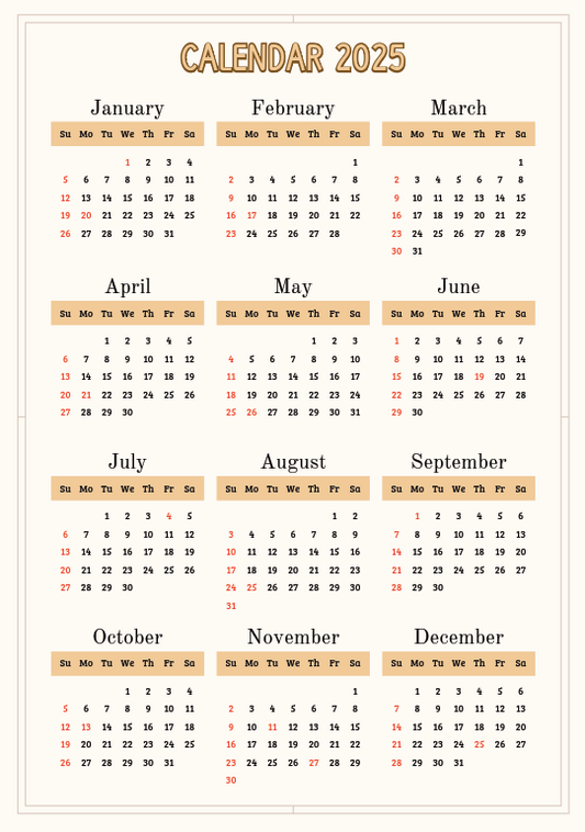 Your Free 2025 Planner and Stay organized