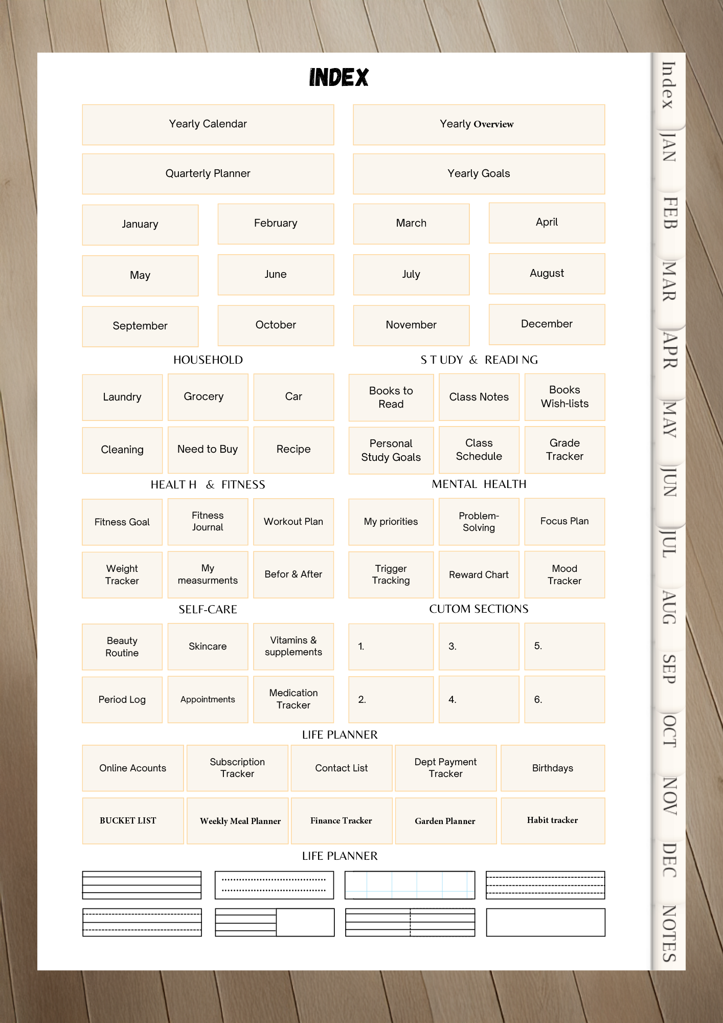 Undated ADHD Planner (508 pages) **DIGITAL PLANNER** + STICKERS